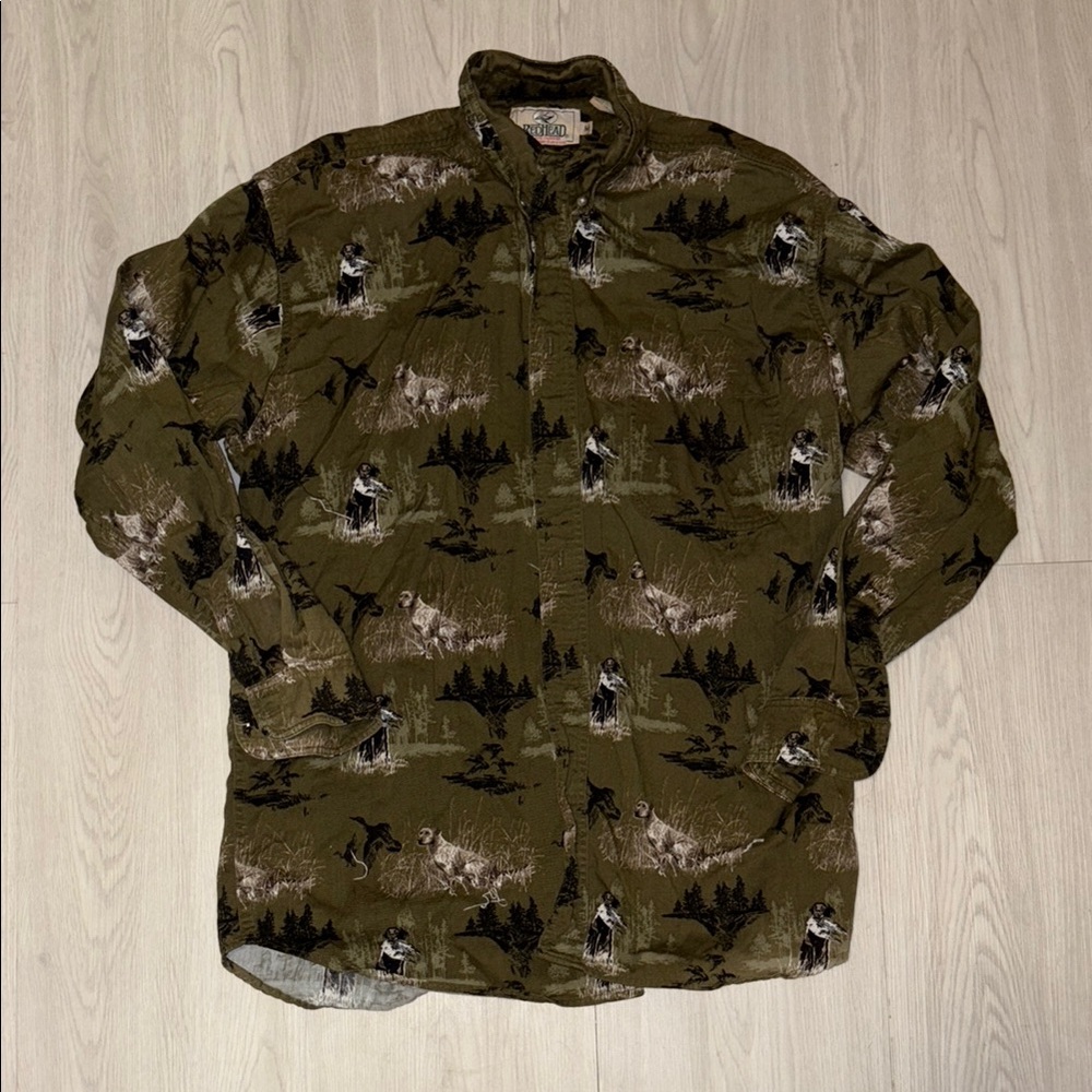 REDHEAD Vintage Dog Duck Hunting, Long Sleeve shirt Medium